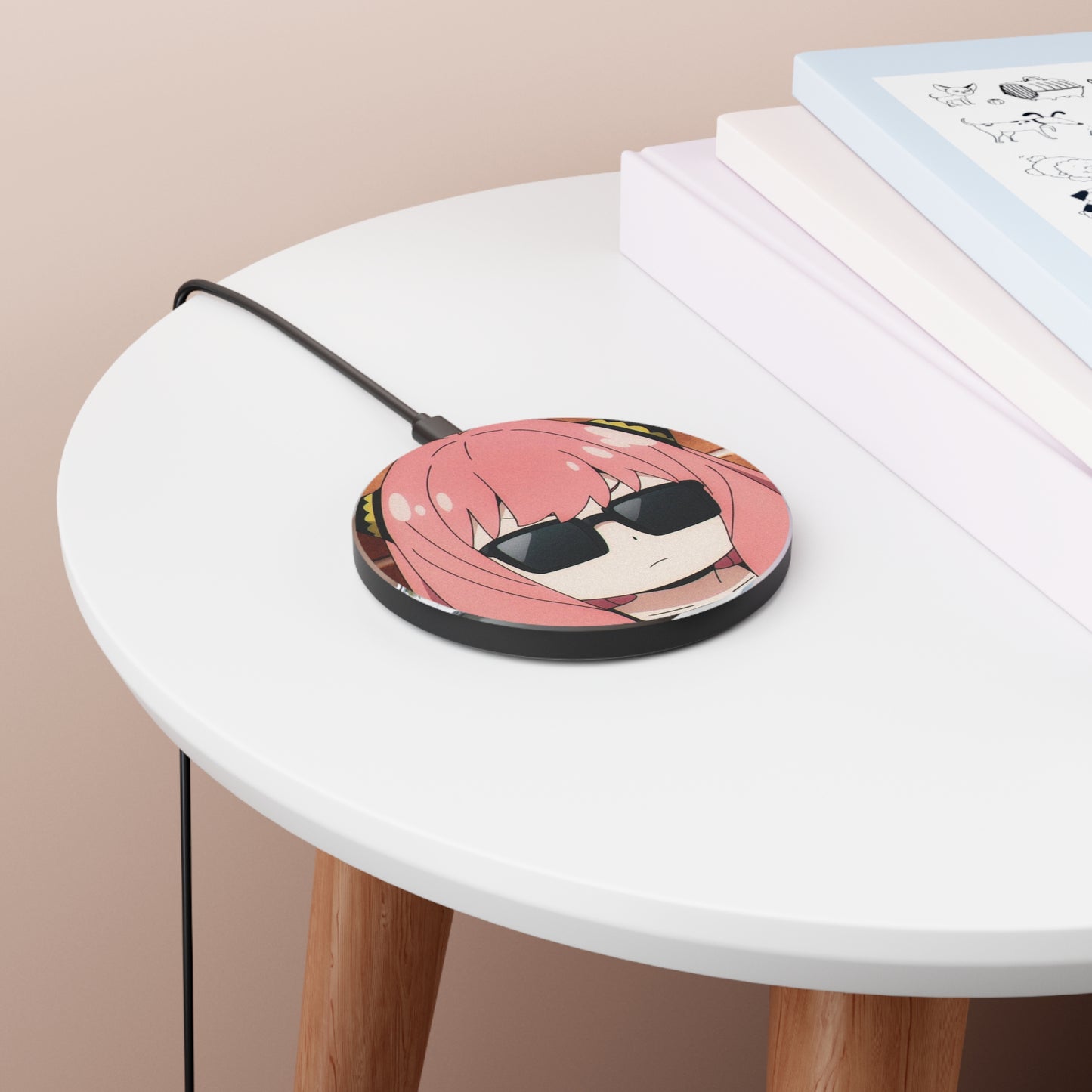 Wireless Charger with Anya protecting your phone